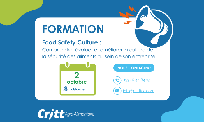 Formation Food Safety Cyulture organisée par le CRITT le 2 octobre 2025