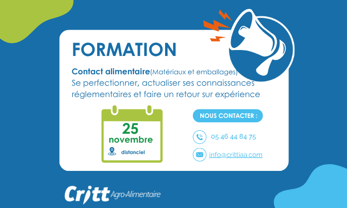 Formation déclaration de conformité organisée par le CRITT le 25 novembre 2025